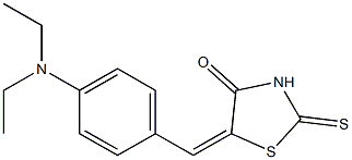 5-[4-(diethylamino)benzylidene]-2-thioxo-1,3-thiazolidin-4-one 结构式