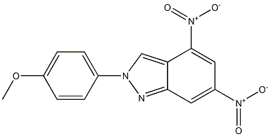 4,6-bisnitro-2-(4-methoxyphenyl)-2H-indazole 结构式