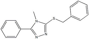 4-methyl-3-phenyl-5-[(phenylmethyl)sulfanyl]-4H-1,2,4-triazole 结构式