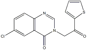 6-chloro-3-[2-oxo-2-(2-thienyl)ethyl]-4(3H)-quinazolinone 结构式