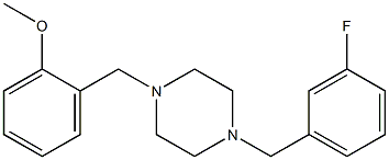 2-{[4-(3-fluorobenzyl)-1-piperazinyl]methyl}phenyl methyl ether 结构式