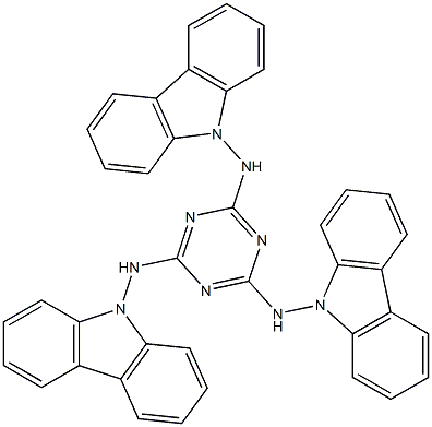 N-[4,6-bis(9H-carbazol-9-ylamino)-1,3,5-triazin-2-yl]-N-(9H-carbazol-9-yl)amine 结构式