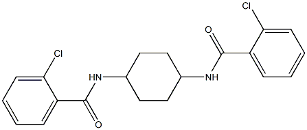 2-chloro-N-{4-[(2-chlorobenzoyl)amino]cyclohexyl}benzamide 结构式