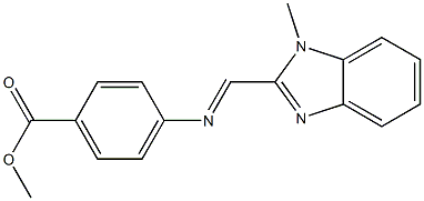 methyl 4-{[(1-methyl-1H-benzimidazol-2-yl)methylene]amino}benzoate 结构式