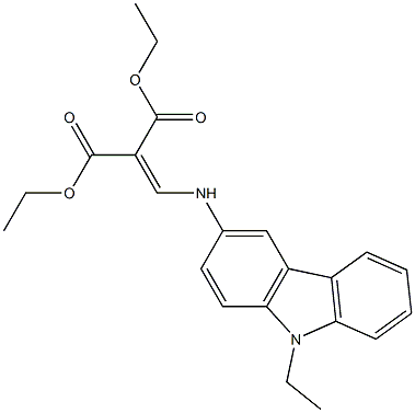 diethyl 2-{[(9-ethyl-9H-carbazol-3-yl)amino]methylene}malonate 结构式