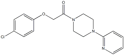 1-[(4-chlorophenoxy)acetyl]-4-(2-pyridinyl)piperazine 结构式