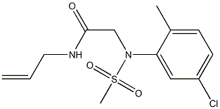 N-allyl-2-[5-chloro-2-methyl(methylsulfonyl)anilino]acetamide 结构式