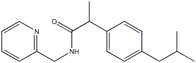 2-(4-isobutylphenyl)-N-(2-pyridinylmethyl)propanamide 结构式