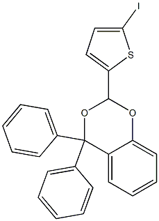 2-(5-iodo-2-thienyl)-4,4-diphenyl-4H-1,3-benzodioxine 结构式