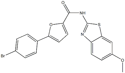 5-(4-bromophenyl)-N-(6-methoxy-1,3-benzothiazol-2-yl)-2-furamide 结构式