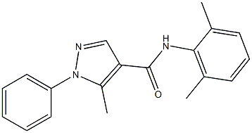 N-(2,6-dimethylphenyl)-5-methyl-1-phenyl-1H-pyrazole-4-carboxamide 结构式