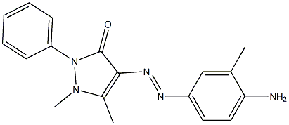 4-[(4-amino-3-methylphenyl)diazenyl]-1,5-dimethyl-2-phenyl-1,2-dihydro-3H-pyrazol-3-one 结构式