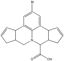 2-bromo-3b,6,6a,7,9,9a,10,12a-octahydrocyclopenta[c]cyclopenta[4,5]pyrido[3,2,1-ij]quinoline-7-carboxylic acid 结构式