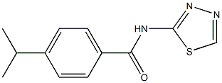 4-isopropyl-N-(1,3,4-thiadiazol-2-yl)benzamide 结构式