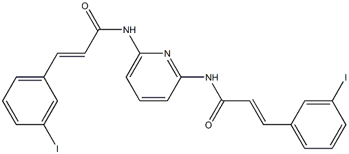 3-(3-iodophenyl)-N-(6-{[3-(3-iodophenyl)acryloyl]amino}-2-pyridinyl)acrylamide 结构式