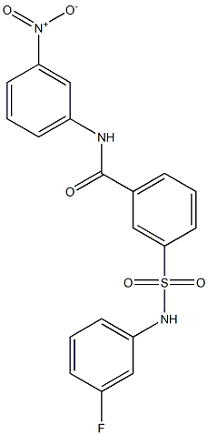 3-[(3-fluoroanilino)sulfonyl]-N-{3-nitrophenyl}benzamide 结构式