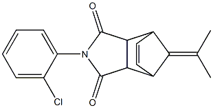 4-(2-chlorophenyl)-10-(1-methylethylidene)-4-azatricyclo[5.2.1.0~2,6~]dec-8-ene-3,5-dione 结构式