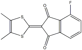 2-(4,5-dimethyl-1,3-dithiol-2-ylidene)-4-fluoro-1H-indene-1,3(2H)-dione 结构式