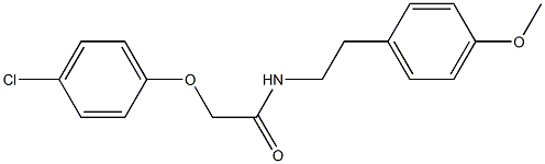2-(4-chlorophenoxy)-N-[2-(4-methoxyphenyl)ethyl]acetamide 结构式