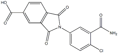 2-[3-(aminocarbonyl)-4-chlorophenyl]-1,3-dioxo-5-isoindolinecarboxylic acid 结构式