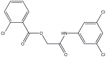 2-(3,5-dichloroanilino)-2-oxoethyl 2-chlorobenzoate 结构式