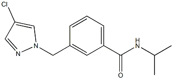 3-[(4-chloro-1H-pyrazol-1-yl)methyl]-N-isopropylbenzamide 结构式