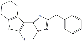 2-benzyl-8,9,10,11-tetrahydro[1]benzothieno[3,2-e][1,2,4]triazolo[1,5-c]pyrimidine 结构式