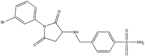 4-({[1-(3-bromophenyl)-2,5-dioxo-3-pyrrolidinyl]amino}methyl)benzenesulfonamide 结构式