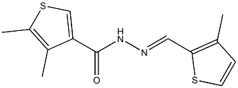 4,5-dimethyl-N'-[(3-methyl-2-thienyl)methylene]-3-thiophenecarbohydrazide 结构式