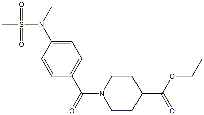 ethyl1-{4-[methyl(methylsulfonyl)amino]benzoyl}-4-piperidinecarboxylate 结构式