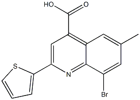 8-bromo-6-methyl-2-(2-thienyl)-4-quinolinecarboxylic acid 结构式