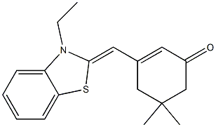 3-[(3-ethyl-1,3-benzothiazol-2(3H)-ylidene)methyl]-5,5-dimethyl-2-cyclohexen-1-one 结构式