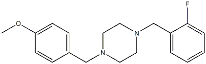 1-(2-fluorobenzyl)-4-(4-methoxybenzyl)piperazine 结构式