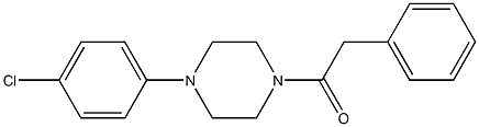 1-(4-chlorophenyl)-4-(phenylacetyl)piperazine 结构式