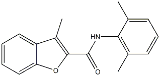 N-(2,6-dimethylphenyl)-3-methyl-1-benzofuran-2-carboxamide 结构式