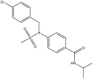 4-[[(4-chlorophenyl)methyl](methylsulfonyl)amino]-N-(1-methylethyl)benzamide 结构式