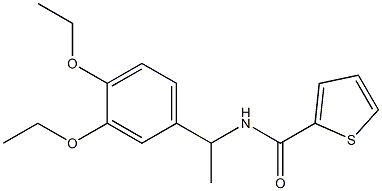 N-[1-(3,4-diethoxyphenyl)ethyl]-2-thiophenecarboxamide 结构式