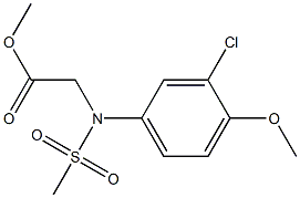 methyl [3-chloro-4-methoxy(methylsulfonyl)anilino]acetate 结构式