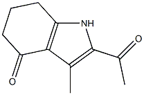 2-acetyl-3-methyl-1,5,6,7-tetrahydro-4H-indol-4-one 结构式