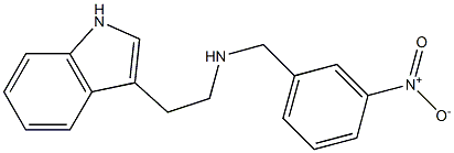 3-[2-({3-nitrobenzyl}amino)ethyl]-1H-indole 结构式