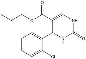 propyl 4-(2-chlorophenyl)-6-methyl-2-oxo-1,2,3,4-tetrahydro-5-pyrimidinecarboxylate 结构式