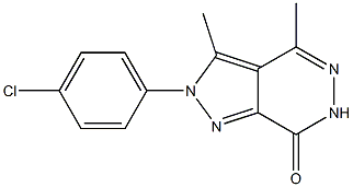 2-(4-chlorophenyl)-3,4-dimethyl-2,6-dihydro-7H-pyrazolo[3,4-d]pyridazin-7-one 结构式