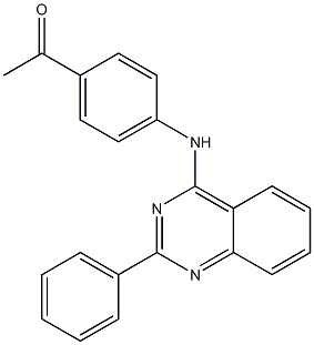 1-{4-[(2-phenyl-4-quinazolinyl)amino]phenyl}ethanone 结构式