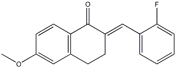 2-(2-fluorobenzylidene)-6-methoxy-3,4-dihydro-1(2H)-naphthalenone 结构式