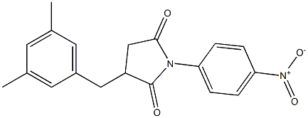 3-(3,5-dimethylbenzyl)-1-{4-nitrophenyl}pyrrolidine-2,5-dione 结构式