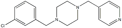 1-(3-chlorobenzyl)-4-(4-pyridinylmethyl)piperazine 结构式