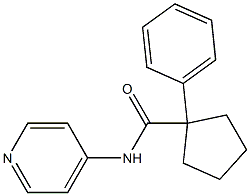 1-phenyl-N-(4-pyridinyl)cyclopentanecarboxamide 结构式