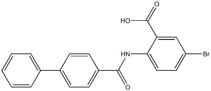 2-[([1,1'-biphenyl]-4-ylcarbonyl)amino]-5-bromobenzoic acid 结构式