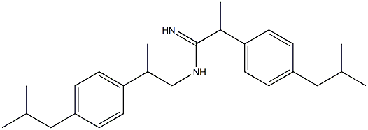 2-(4-isobutylphenyl)-N-[2-(4-isobutylphenyl)propyl]propanimidamide 结构式