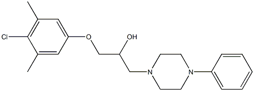 1-(4-chloro-3,5-dimethylphenoxy)-3-(4-phenyl-1-piperazinyl)-2-propanol 结构式